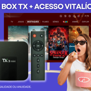 TV BOX TX + ACESSO VITALÍCIO
